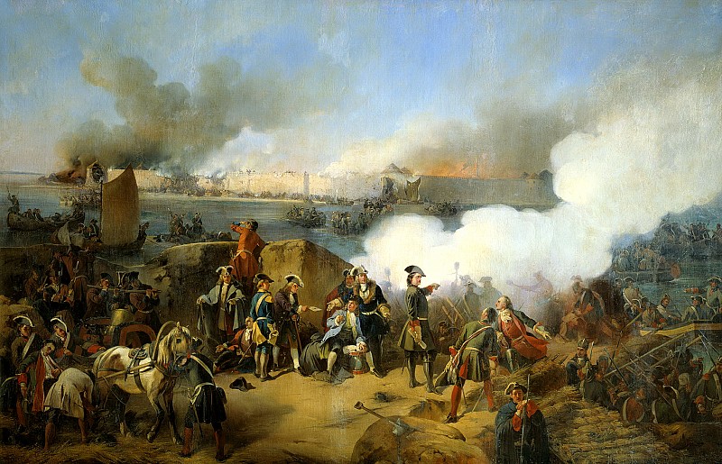 Александр Коцебу. «Штурм крепости Нотебург 11 октября 1702 года». 1846 г. Холст, масло..